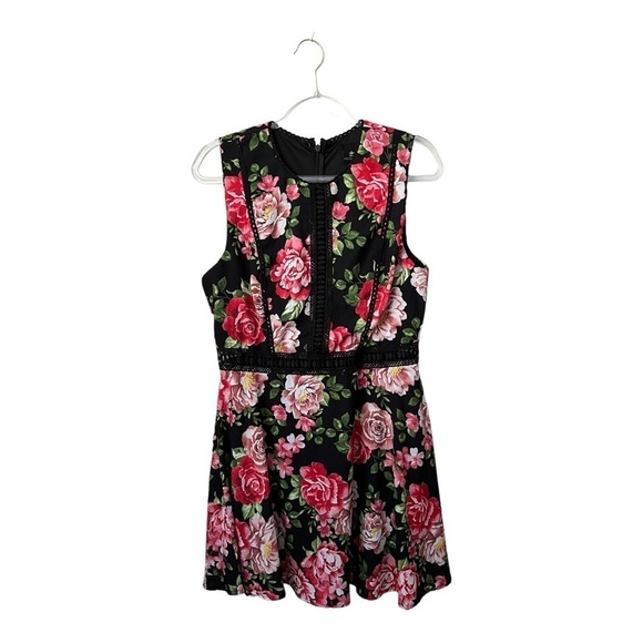 Disney Princess Floral Sleaveless Dress Lined Embroidered Size Large Juniors - Picture 1 of 13